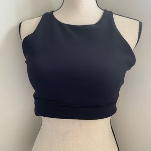 Lululemon Energy High-Neck Longline Ribbed Luxtreme Bra Black color …